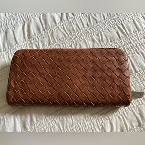 HOBO Brown Woven Wallet